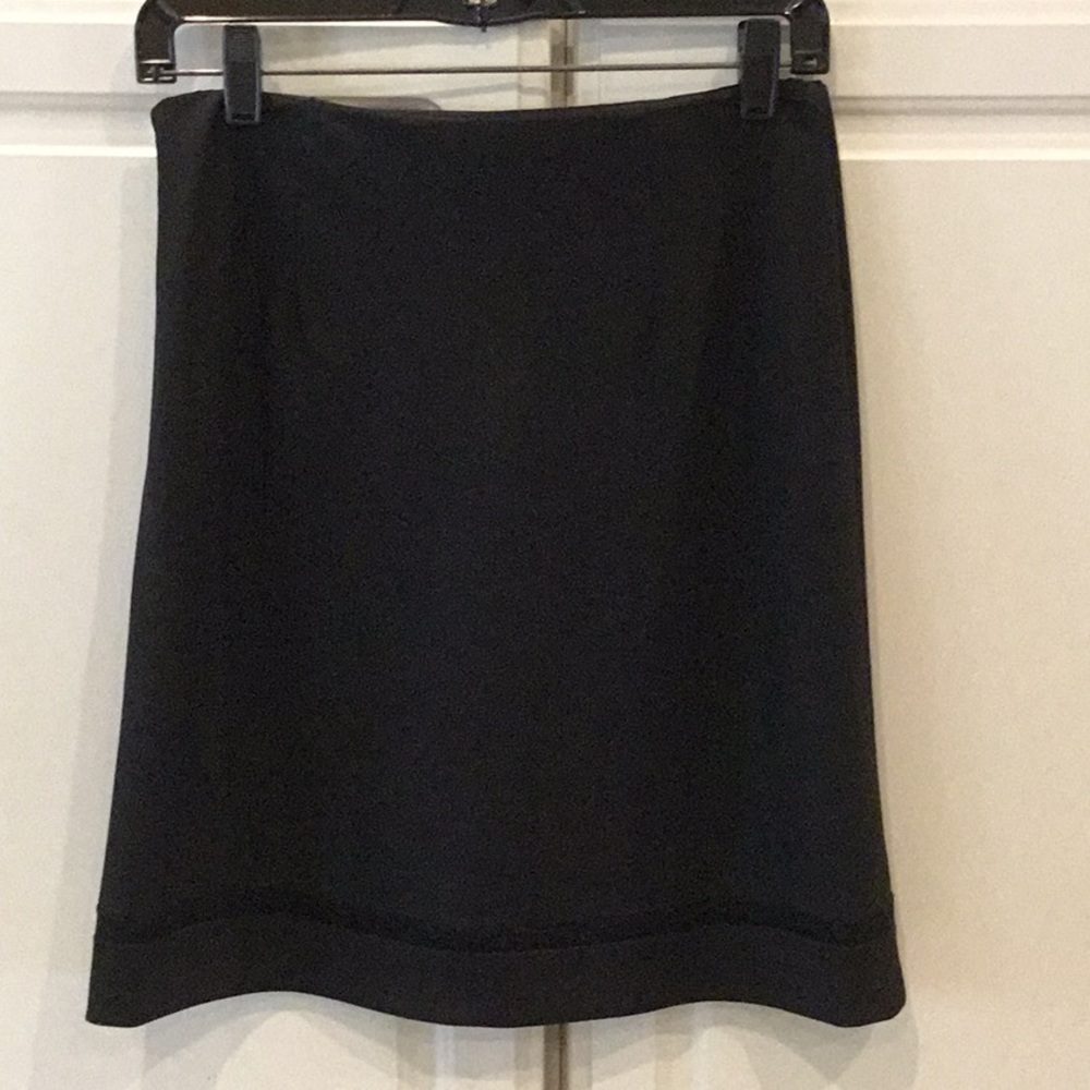 Cache Black Skirt w/ Lace Stripe
